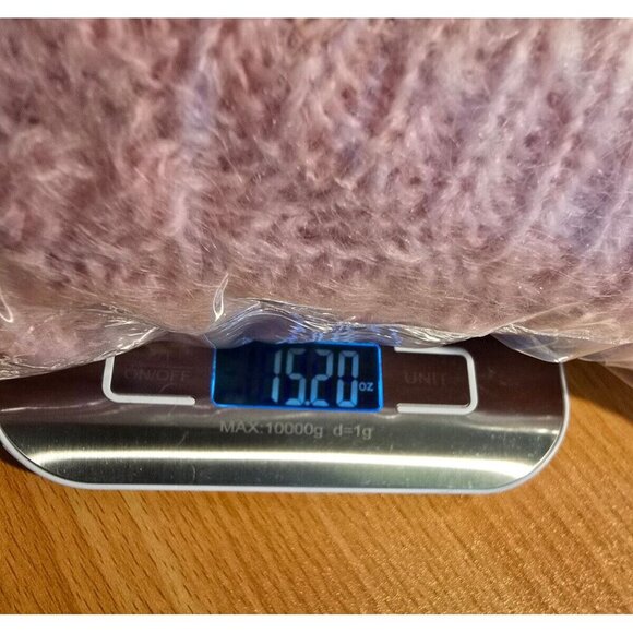 Vtg Distinction Sweater Sz L Mohair Blend Pink Cableknit 90s Grandmacore Stretch - Picture 8 of 10